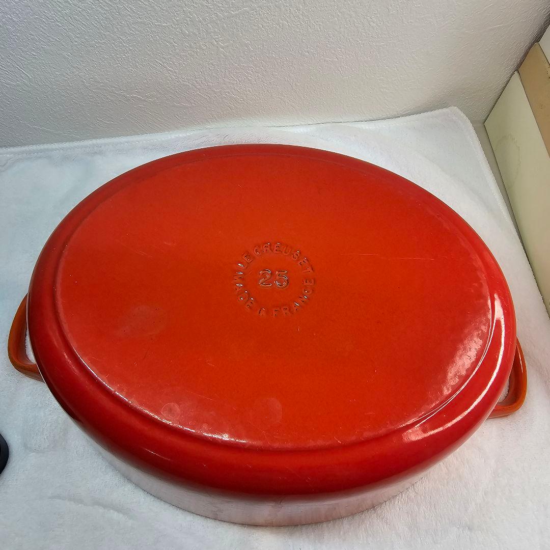 Le Creuset ル・クルーゼ オーバル両手鍋 オレンジ 25cm