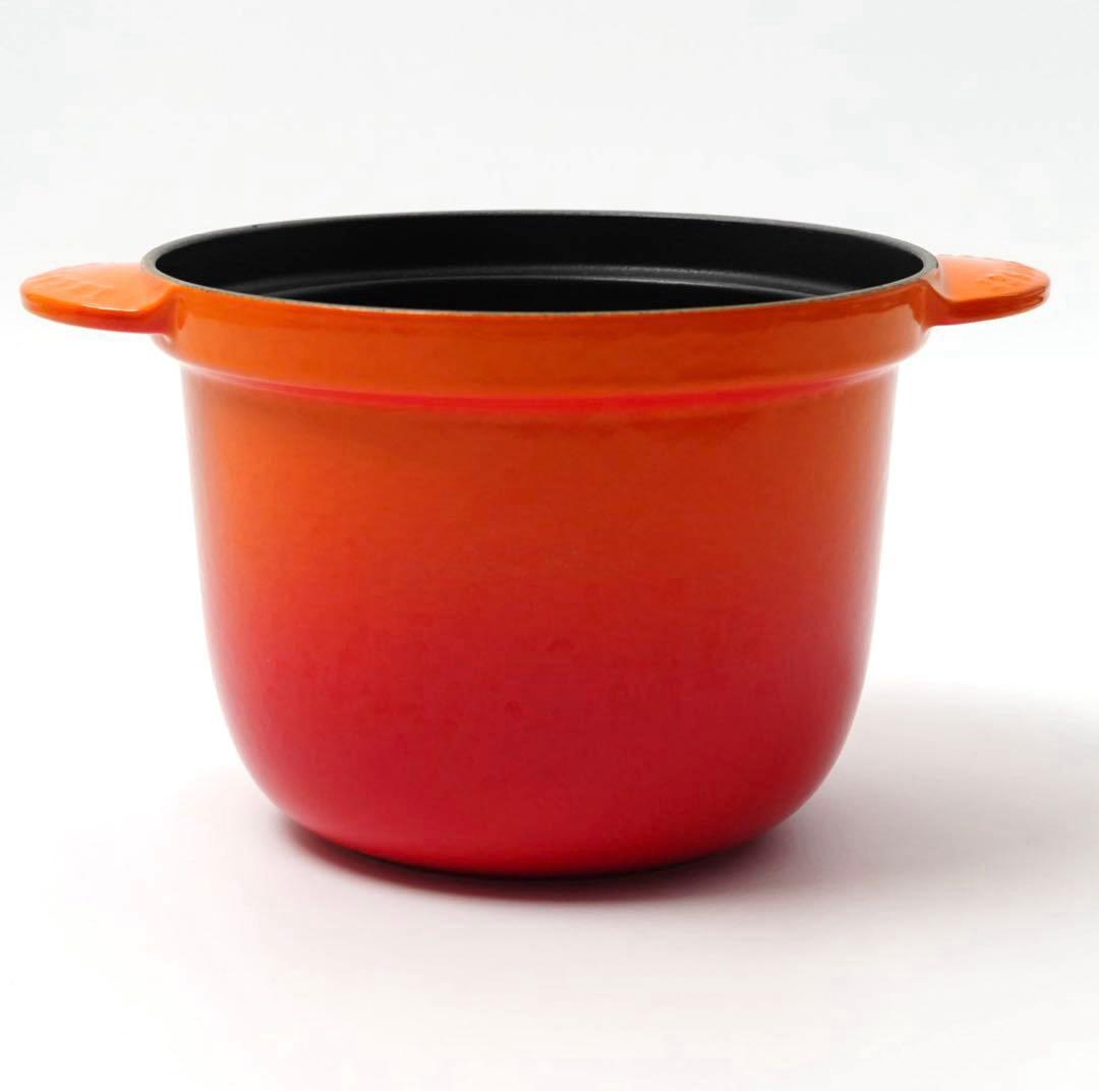 【美品】LE CREUSET　ココット エブリィ オレンジ 18cm