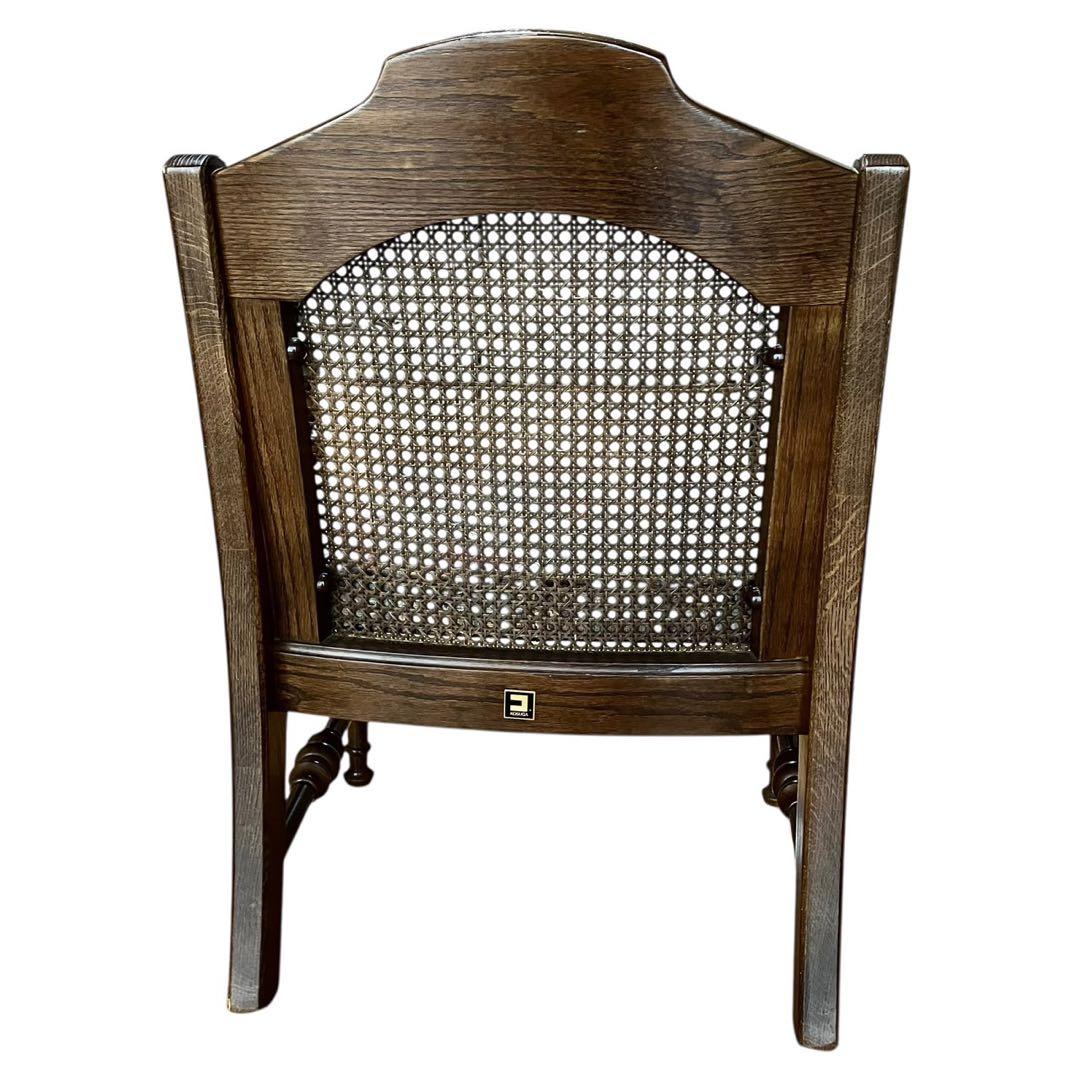 KOSUGA コスガ アームチェア オーク材 ラタン 花柄 木製 ダイニング