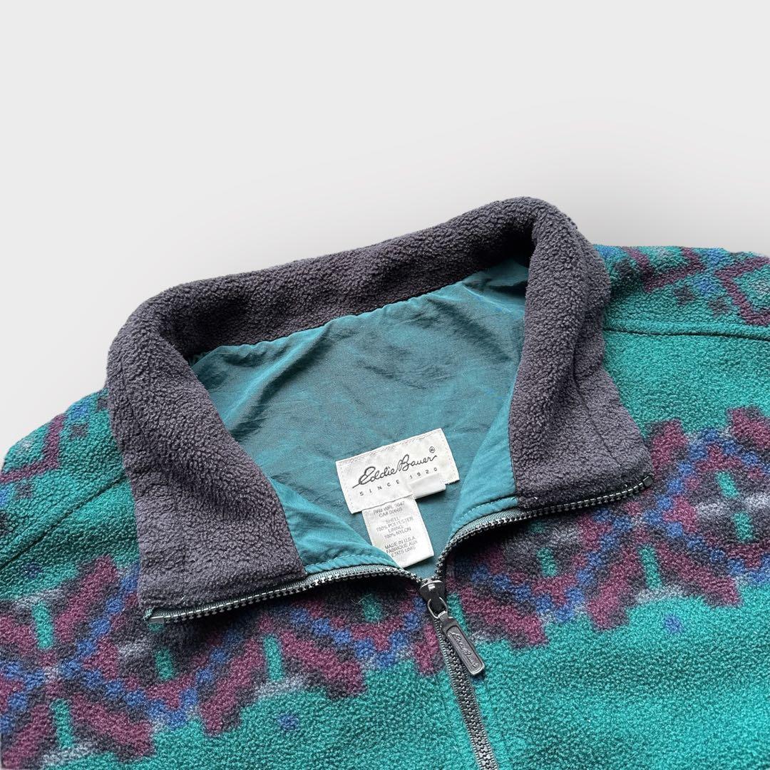90s USA製 エディーバウアー ポーラテック フリース ベスト ドローコード