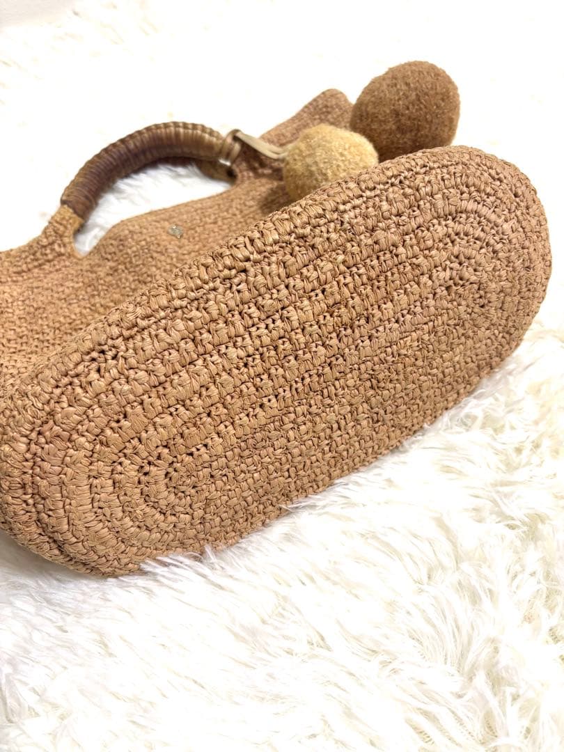 ⭐︎ヘレンカミンスキー⭐︎ ラフィア カゴバッグ チャーム付 かごバッグ