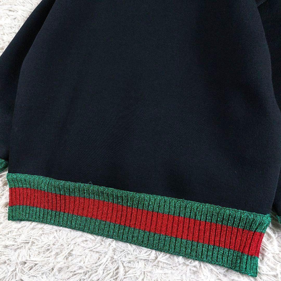 GUCCI ボンディング シェリーライン ビッグロゴ スウェット トレーナー 黒