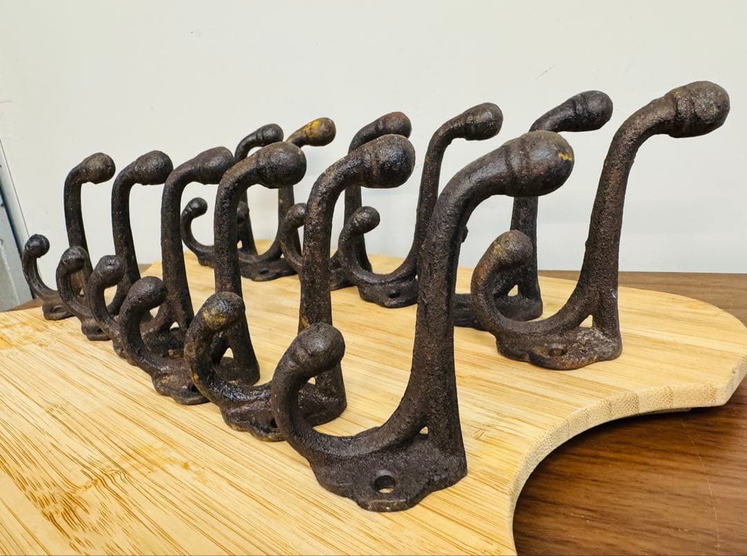 アンティーク調 鋳鉄フック ×12個セット