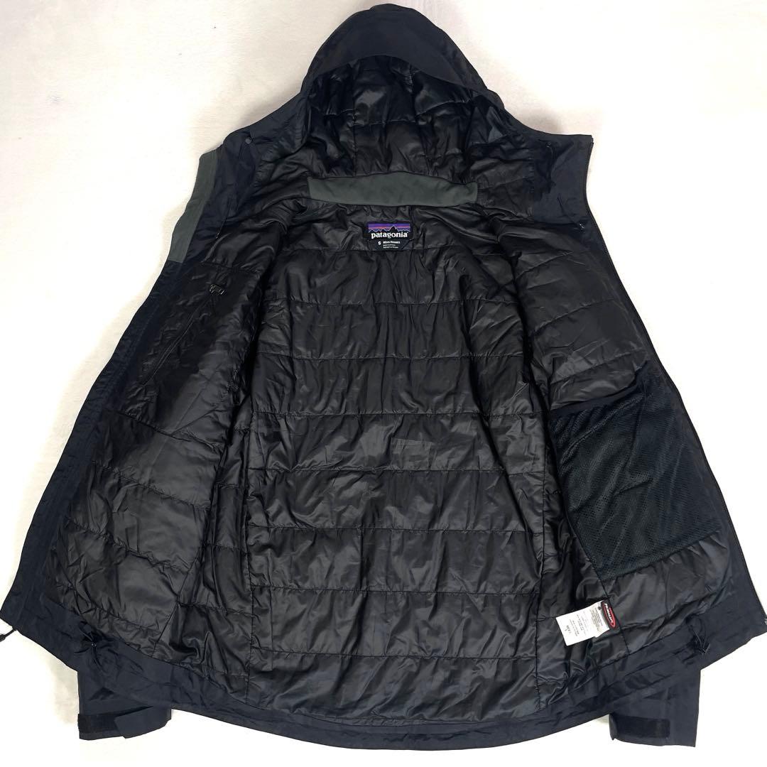 美品 パタゴニア インサレーテッドトレントシェルジャケット プリマロフト S 黒