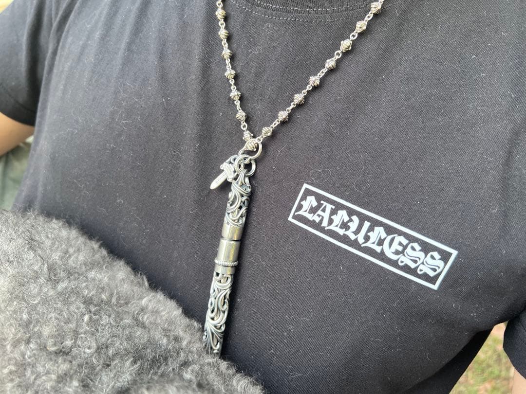 S925刻印有：重厚シルバーペンダントとしても使えるペン　SZB005