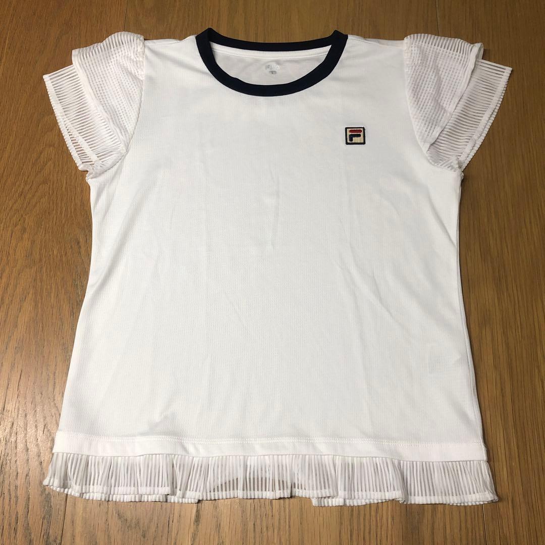 FILAテニスウェア エレガント上下 セットアップ 白 Lサイズ