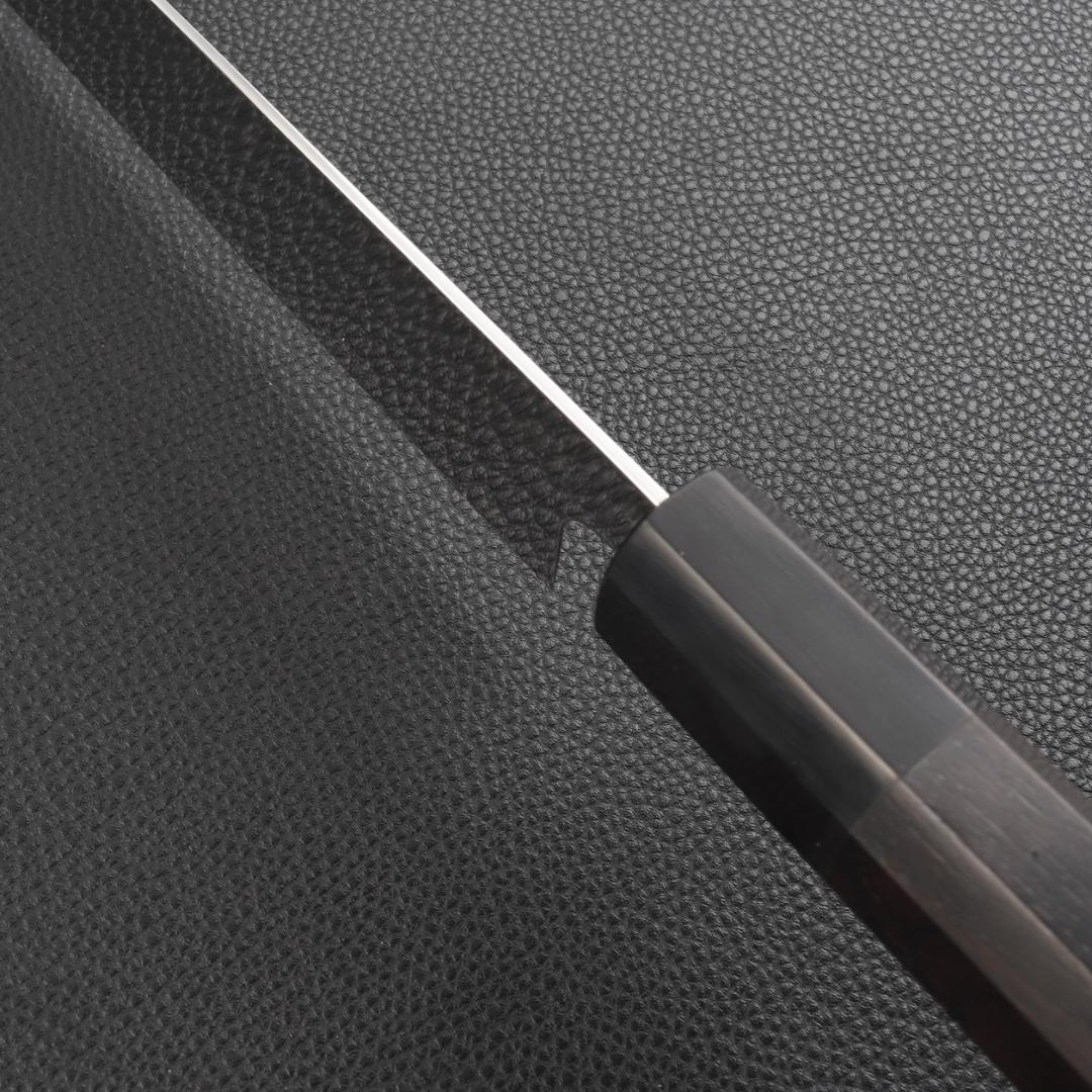 10994フグ引 柳刃包丁 尺寸 鏡面仕上げ 刃は究極の切れ味 黒檀黒水牛八角柄