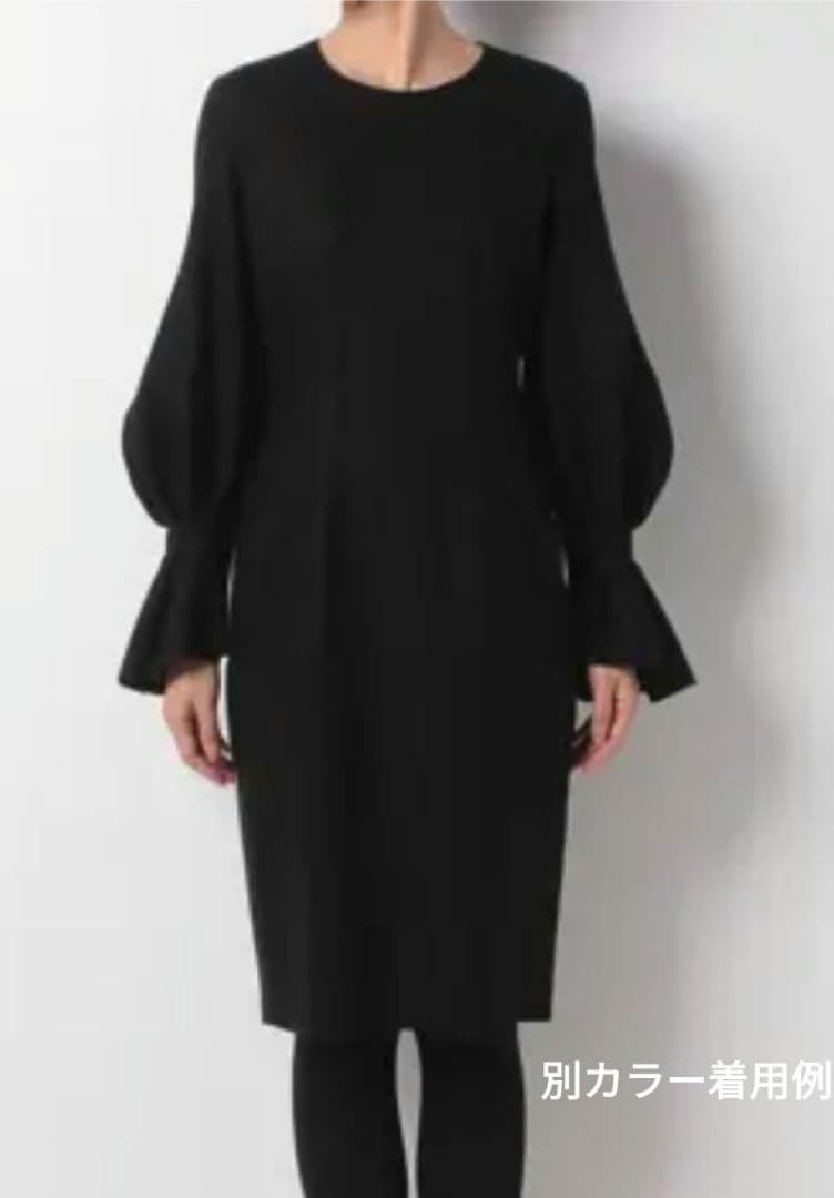 ランバン　LANVINCOLLECTION　ボリュームスリーブワンピ　マスタード