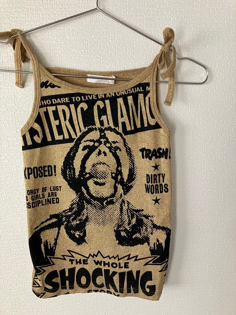 【美品】初期 ヒステリックグラマー キャミソール 平成 ギャル ゴールド y2k