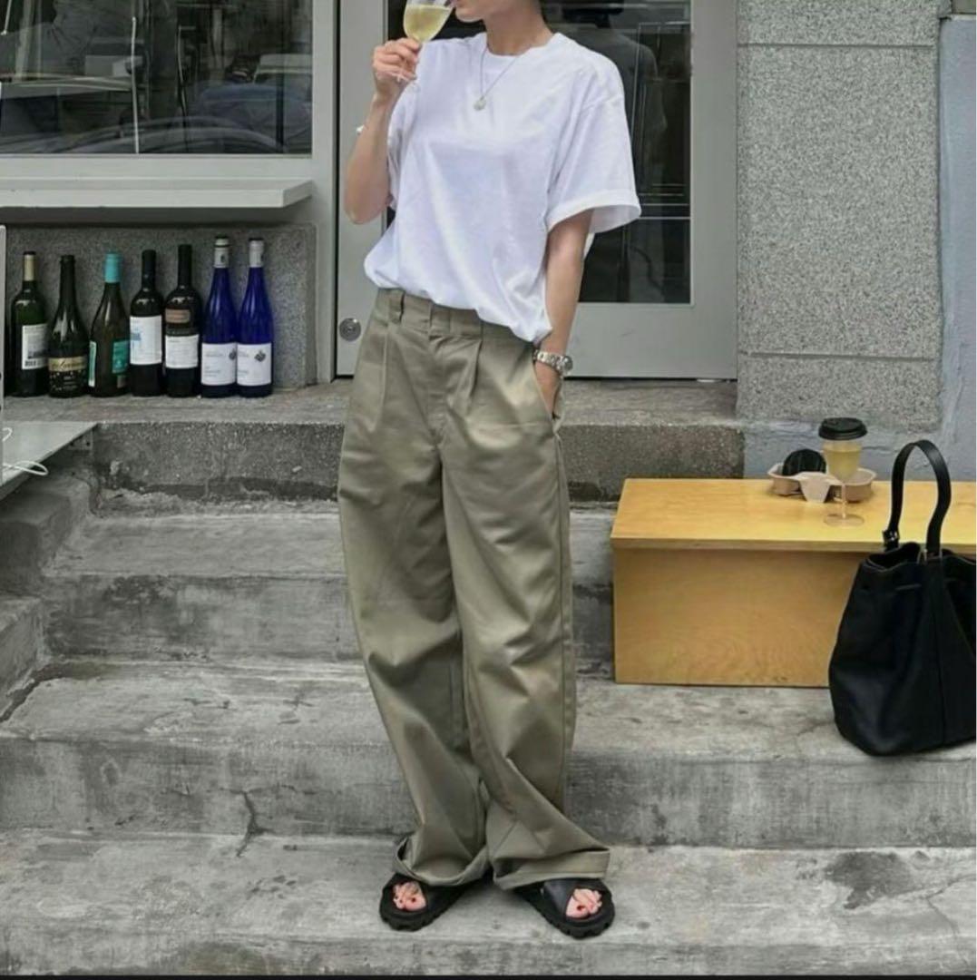 新品未使用　オクスン　ok.soon×dickies ワイドチノパンツ L