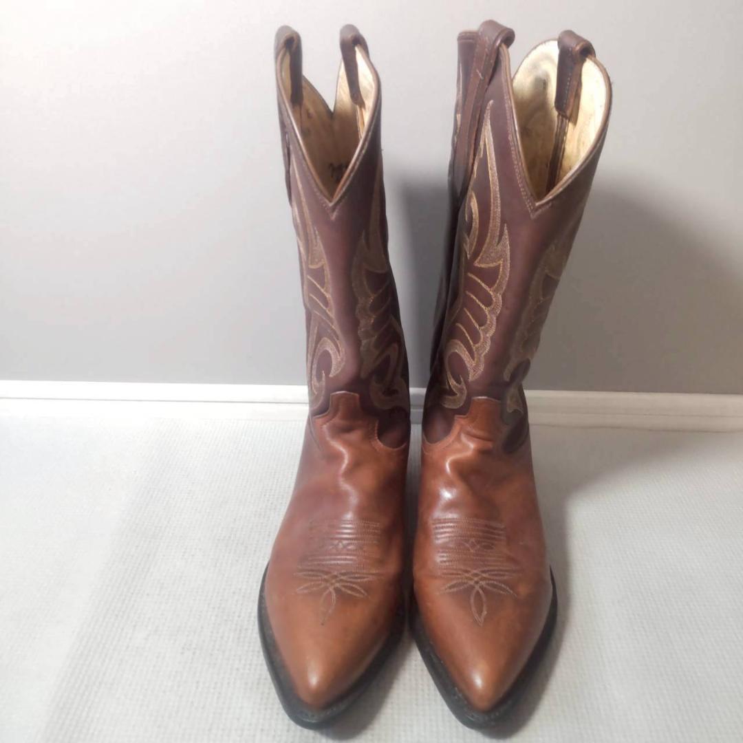 Tony Lama ウエスタンブーツ ブラウン キャメル レザー 9サイズ