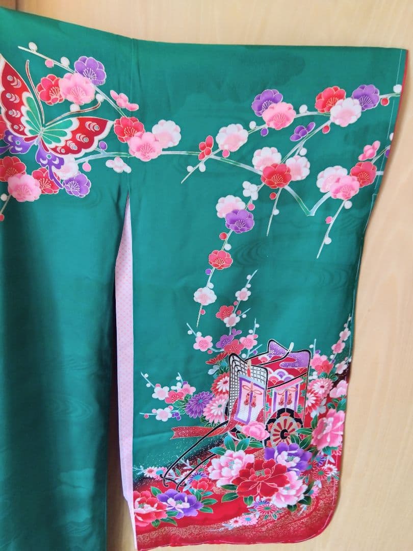 華小袖　松美　七五三振袖　絵羽四つ身　正絹　長襦袢付き