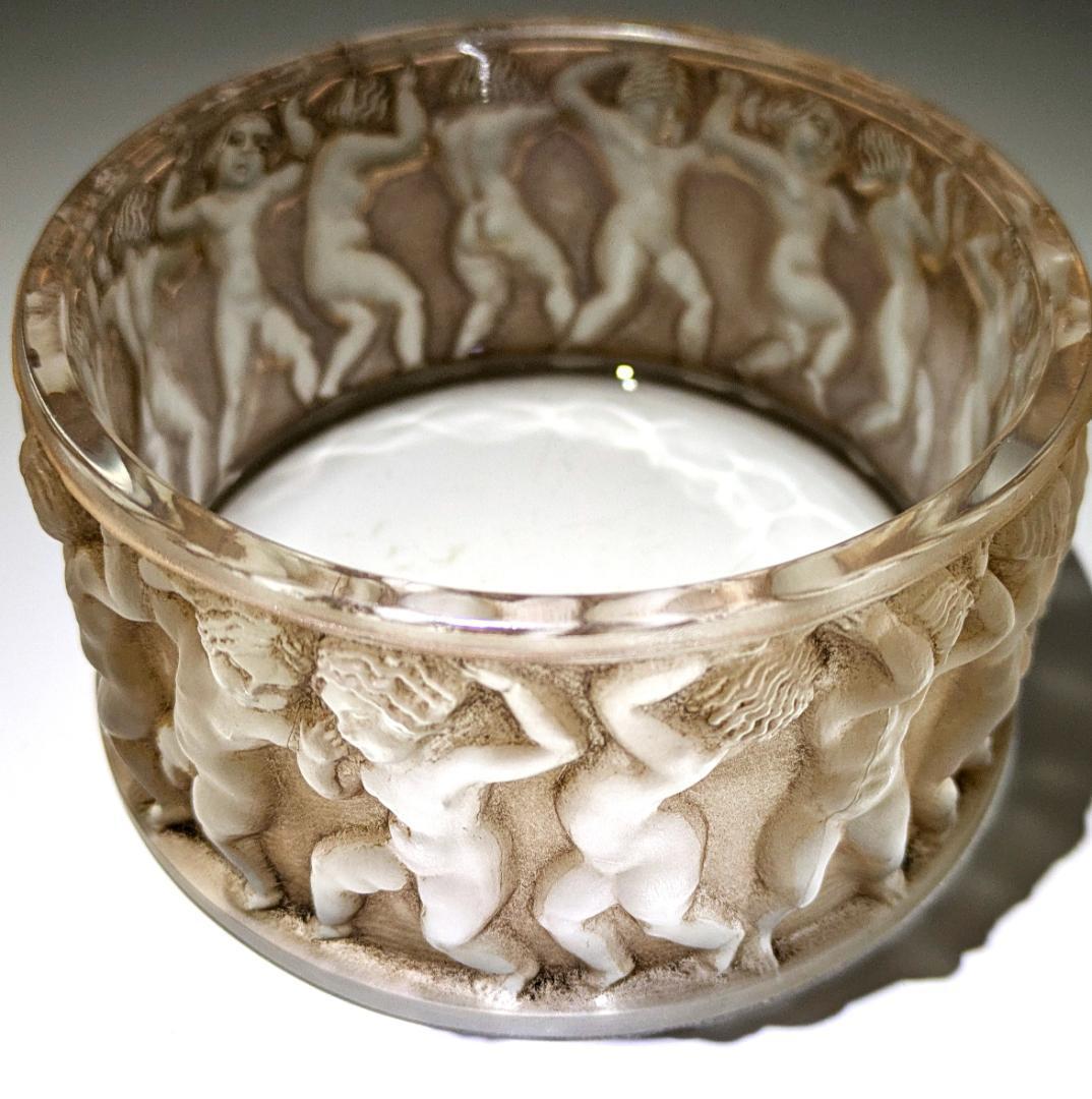 ★生命の神秘★ルネ ラリック アンファン希少な茶パチネ蓋物神秘の子供