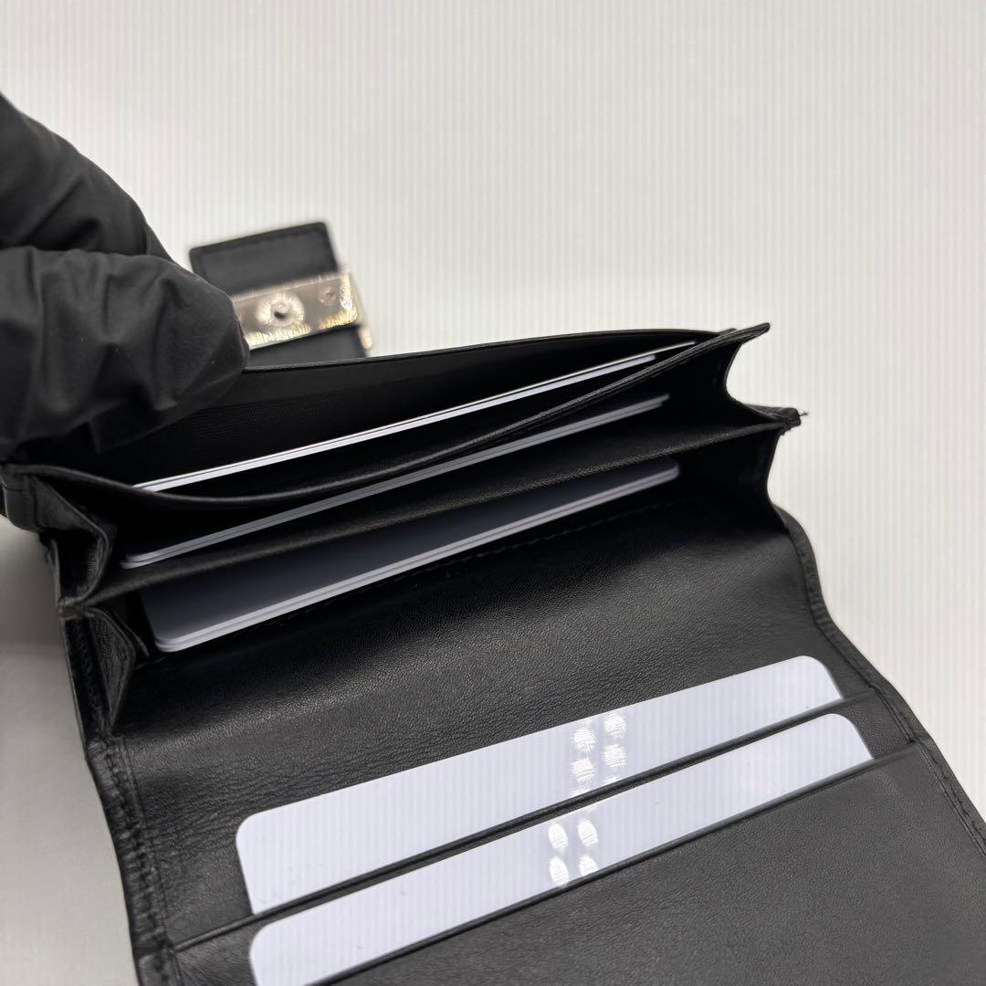 美品 FENDI フェンディ レザー 名刺入れ カードケース 財布 ブラック