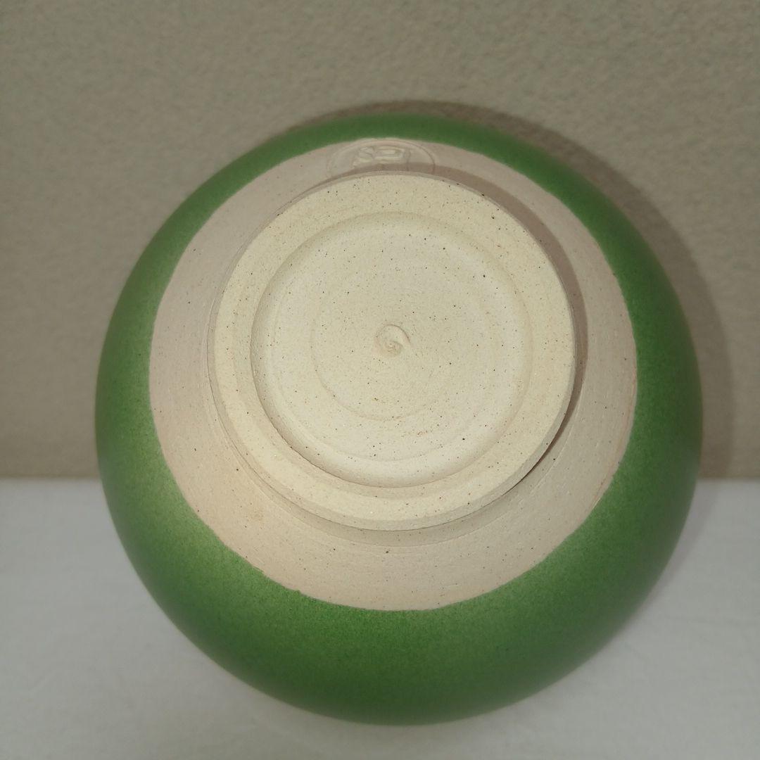 通次阿山作　色絵芽生え茶碗