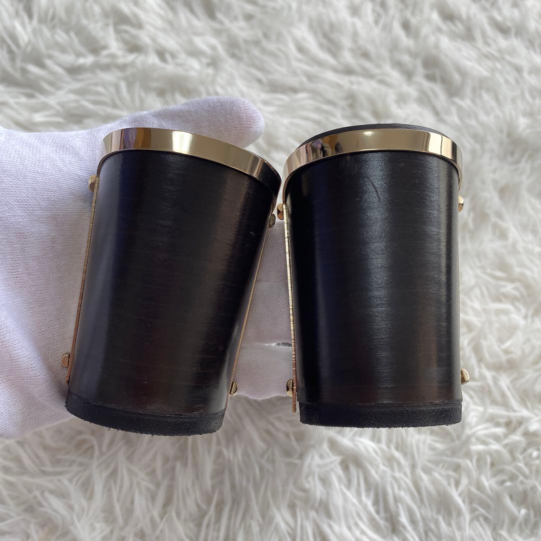 希少　【GUCCI】グッチ　ミュール　サンダル　ヒール　ベージュ　6B 金具