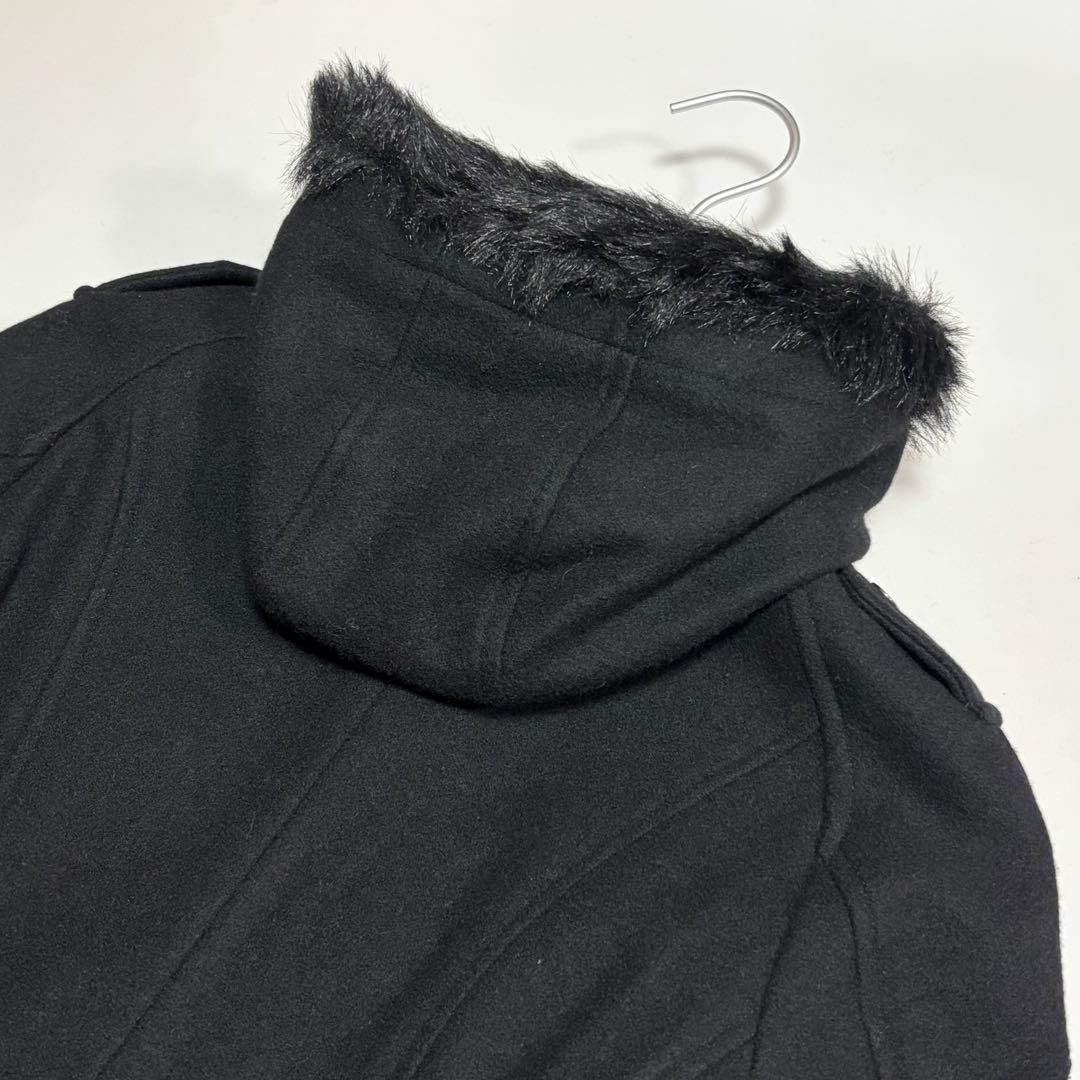 BPN　ブラックピースナウ　黒　燕尾　ファー・フーディ　コート