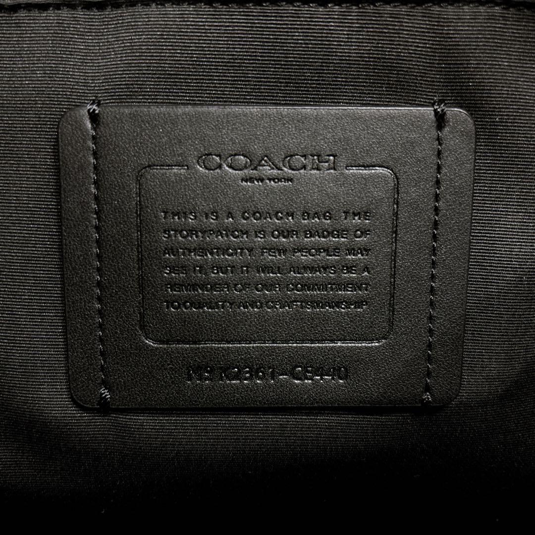 【極美品】COACH グラハム ジップブリーフ 2way ビジネスバッグ 黒