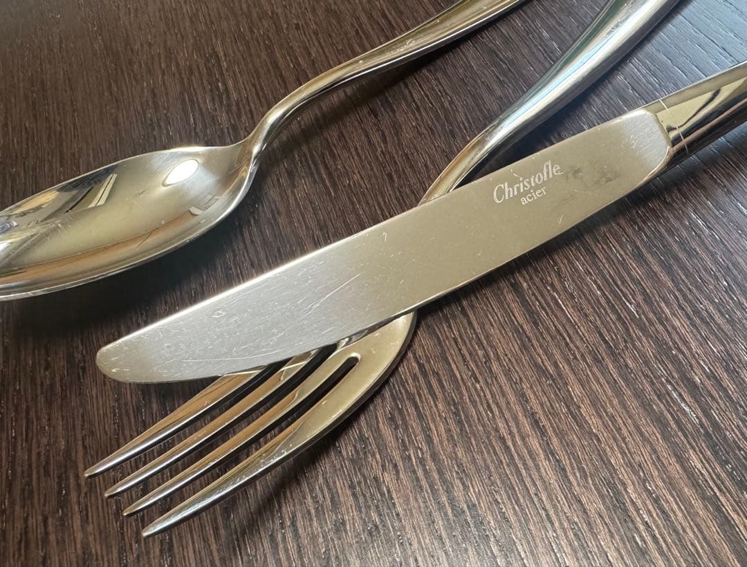 ⑥ Christofle クリストフル acier カトラリー 3本 ステンレス