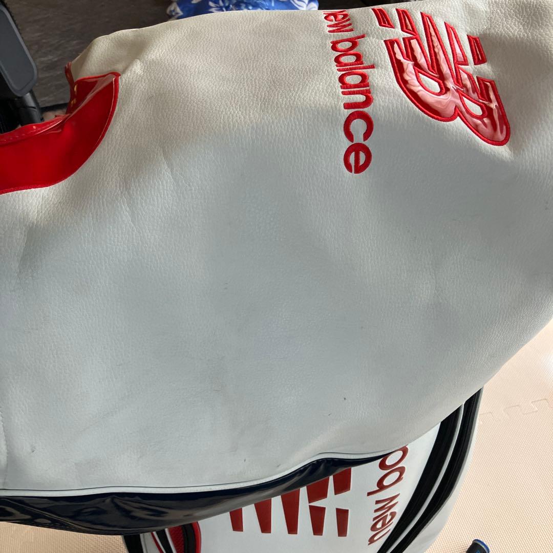 new balance ゴルフキャディバッグ ホワイト/レッド