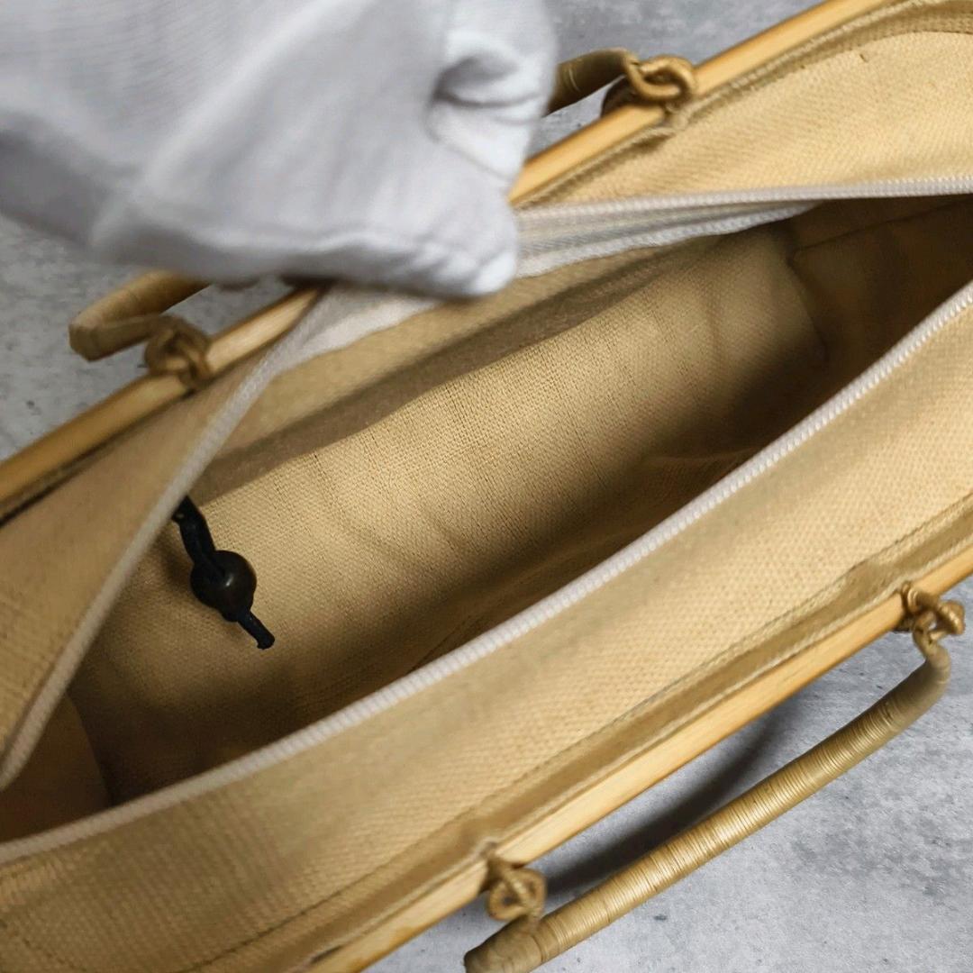 【極美品】プラニー工房 籠バッグ TBHC ハンドバック ナチュラル