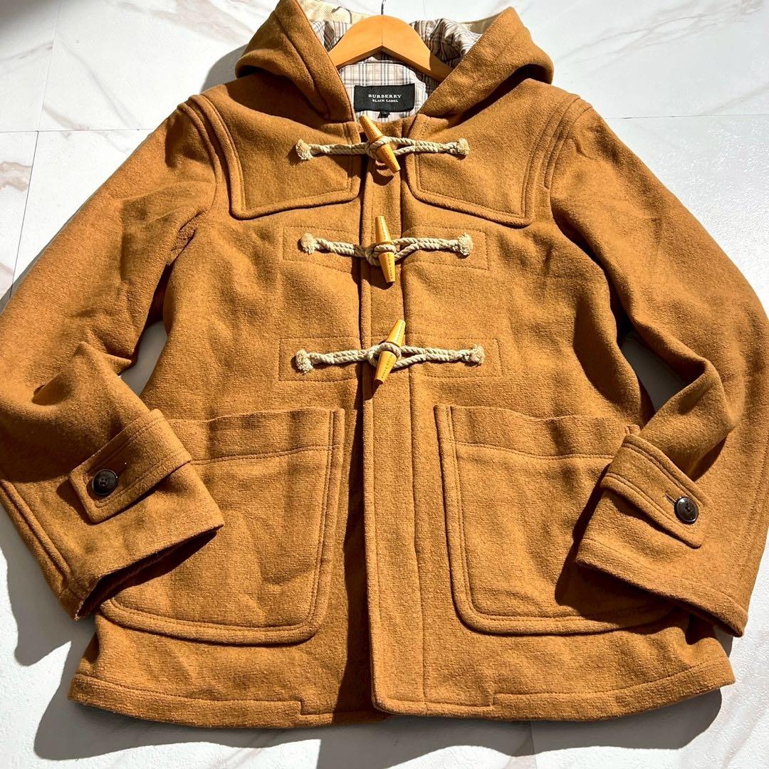 【希少】バーバリーブラックレーベル ダッフルコート ノバチェック イエロー L