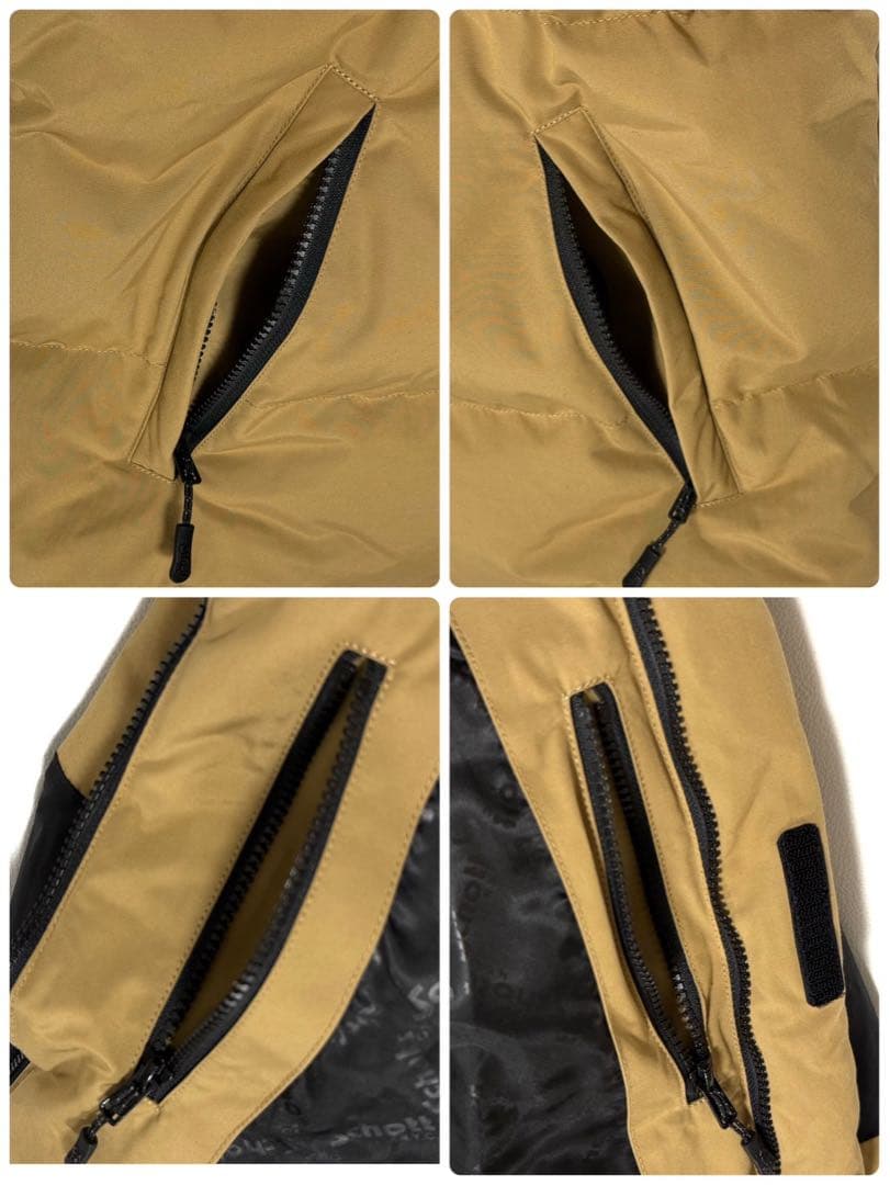 【美品】 SCHOTT BROS ダウンジャケット 肉厚 刺繍 ロゴ総柄 L相当