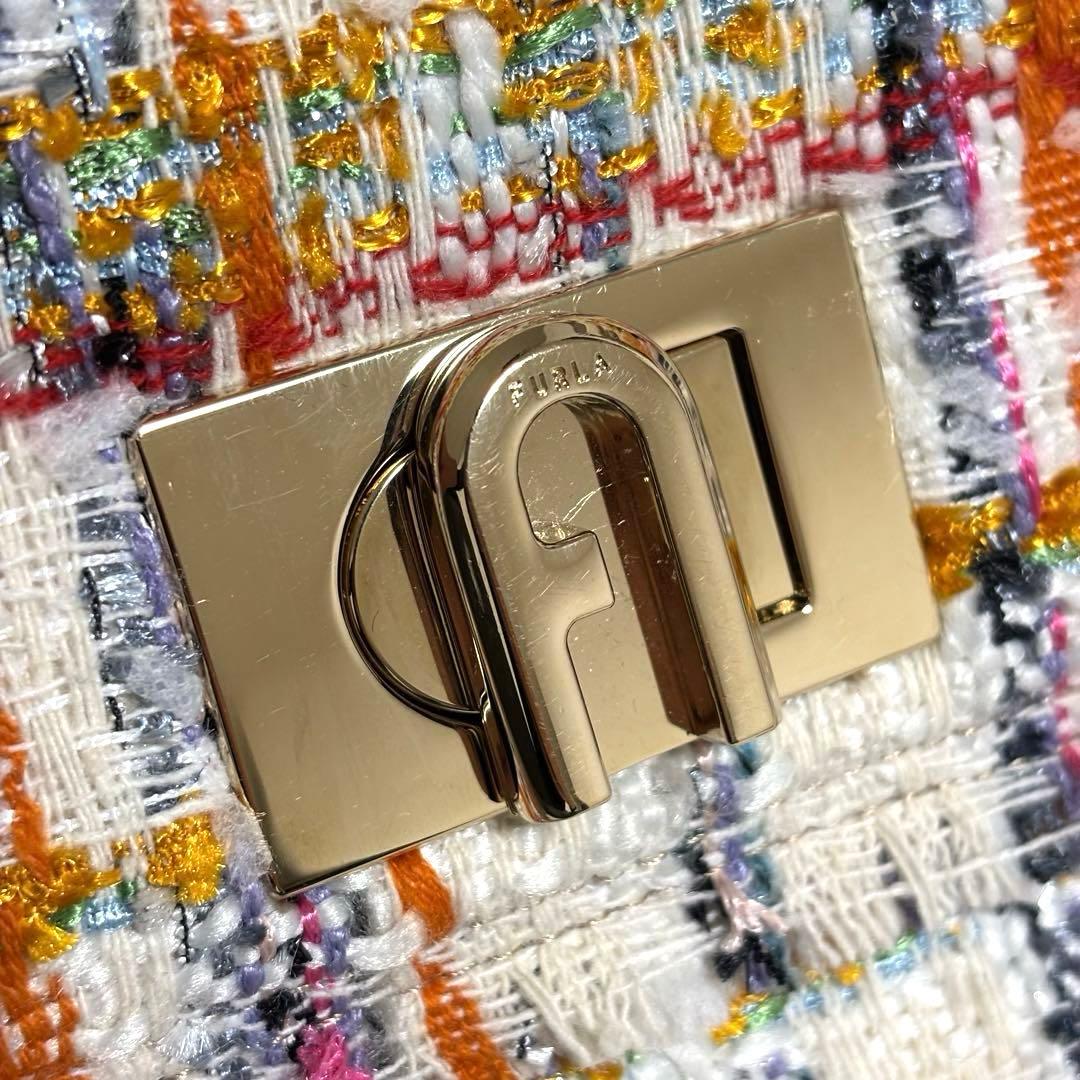 FURLA フルラ 1927 2way ミニ ツイードショルダーバッグ