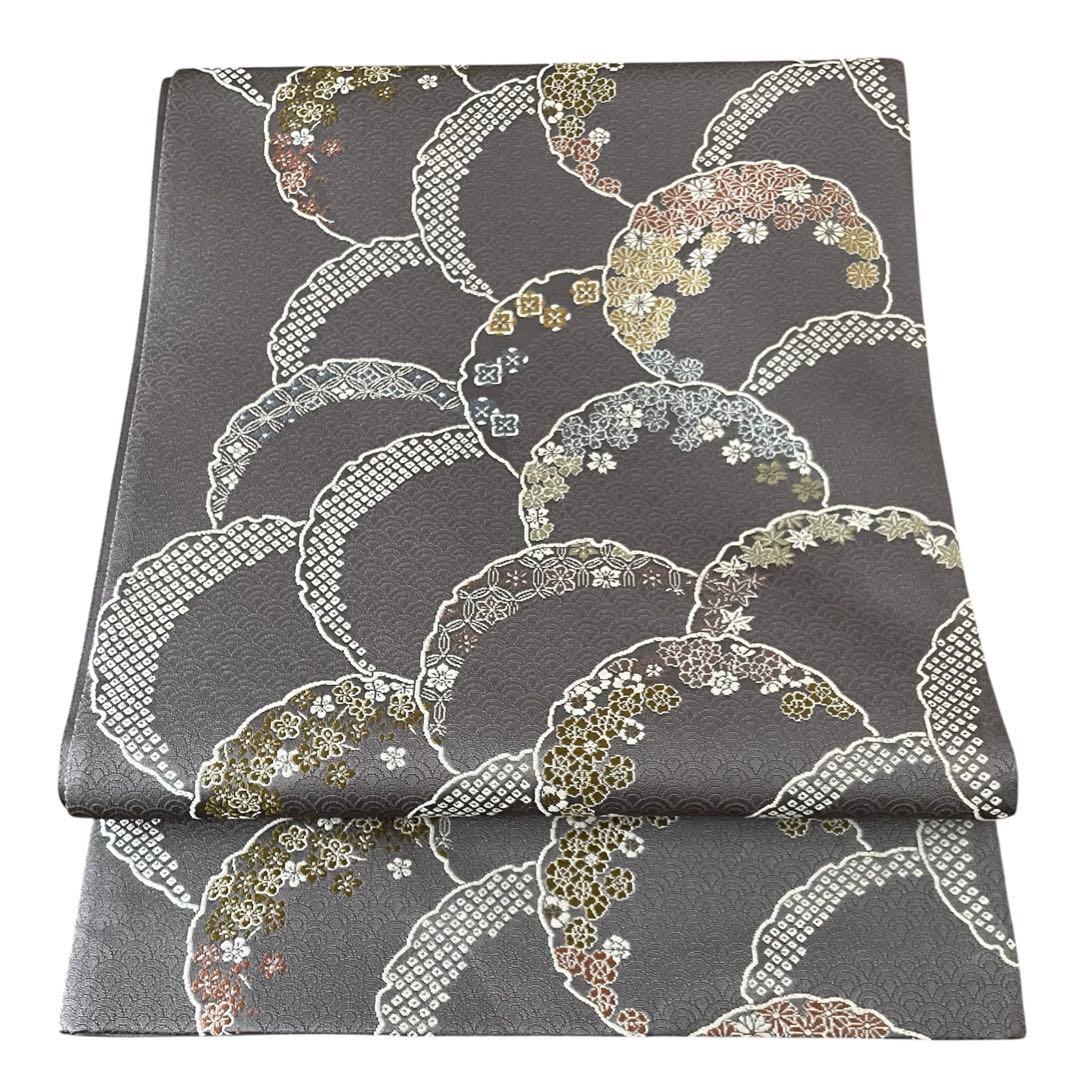 ねここねこねこ様リクエストしつけ付き 万筋江戸小紋正絹着物帯セットと唐織袋帯