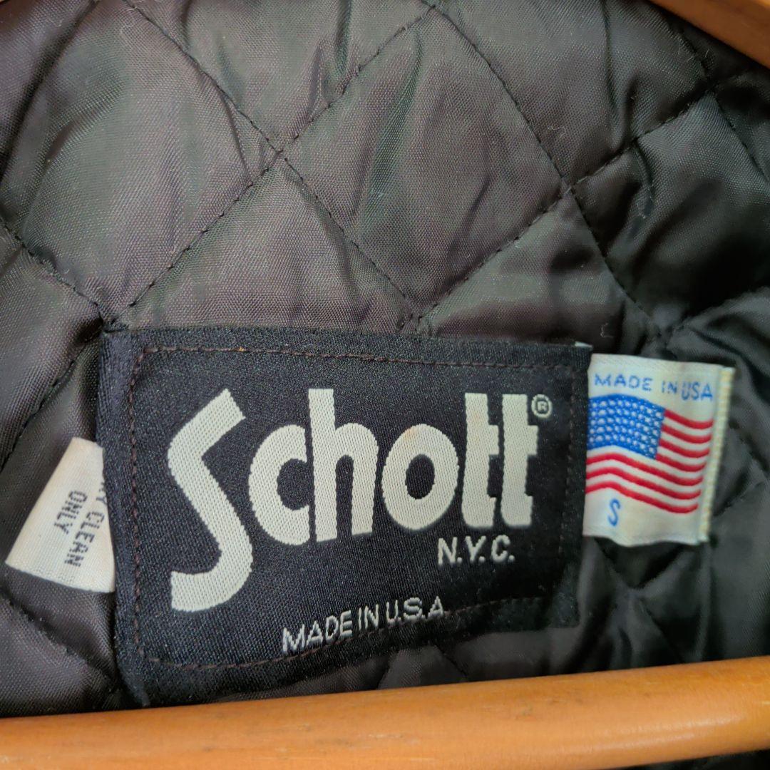 ジャケット・アウター schott made in USA riders jacket S black