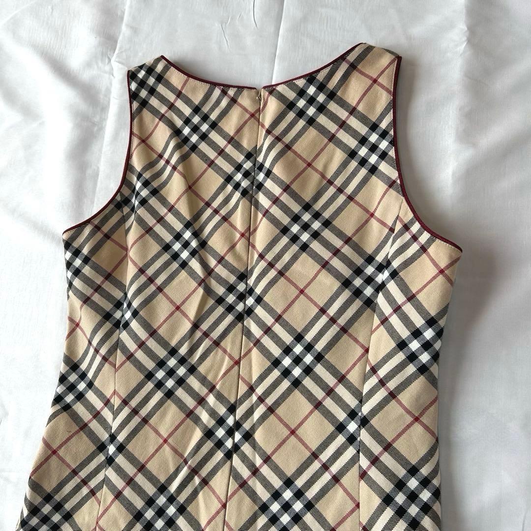 バーバリー ブルーレーベル ノースリーブ ワンピース ノバチェック ホースロゴ