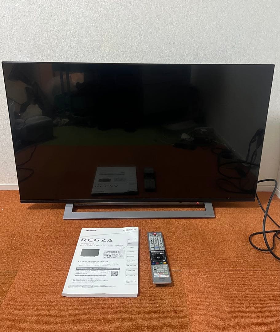 東芝 43V型 4Kチューナー搭載 液晶テレビ レグザ 43M530X W録画○