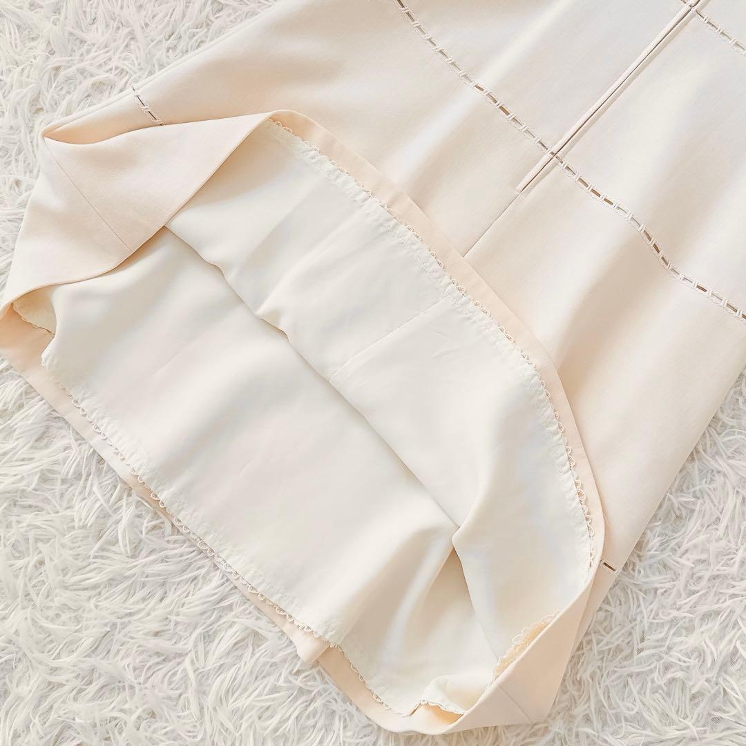 フォクシー✨Torte ハシゴレース ティアード ワンピース アイボリー 38