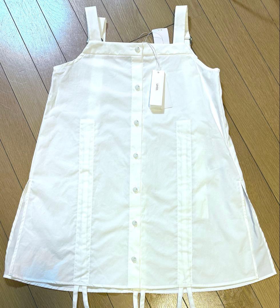 【新品未使用】UN3D. アンスリード ヘムギャザーシャツキャミソール ホワイト