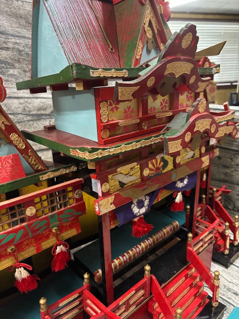 【ジャンク】平和殿　お雛様　置き方作り方不明　傷み大　アレンジ用　時代物　レトロ