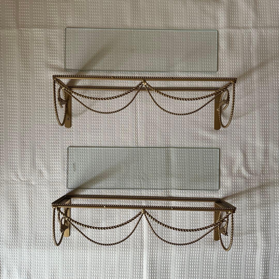 ウォールシェルフ  ヨーロピアン  ゴールド  2個セット