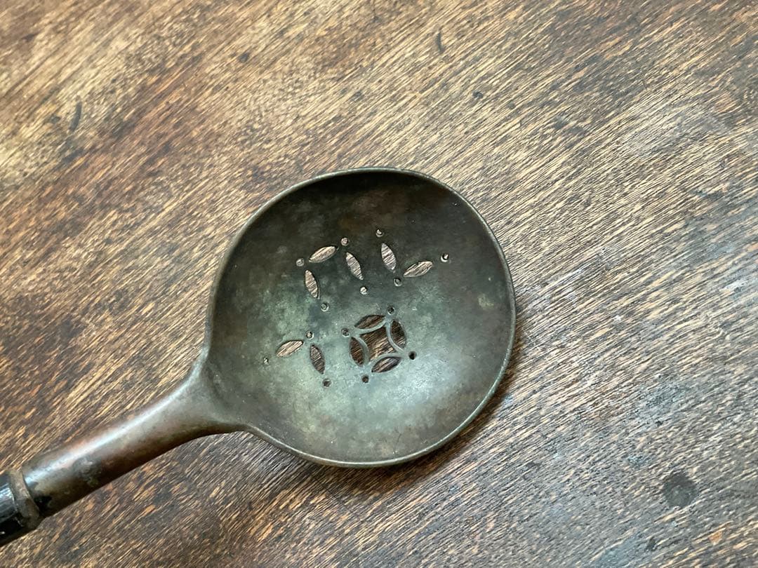 李朝　匙　柄杓　民藝　仏教美術　長さ約60cm