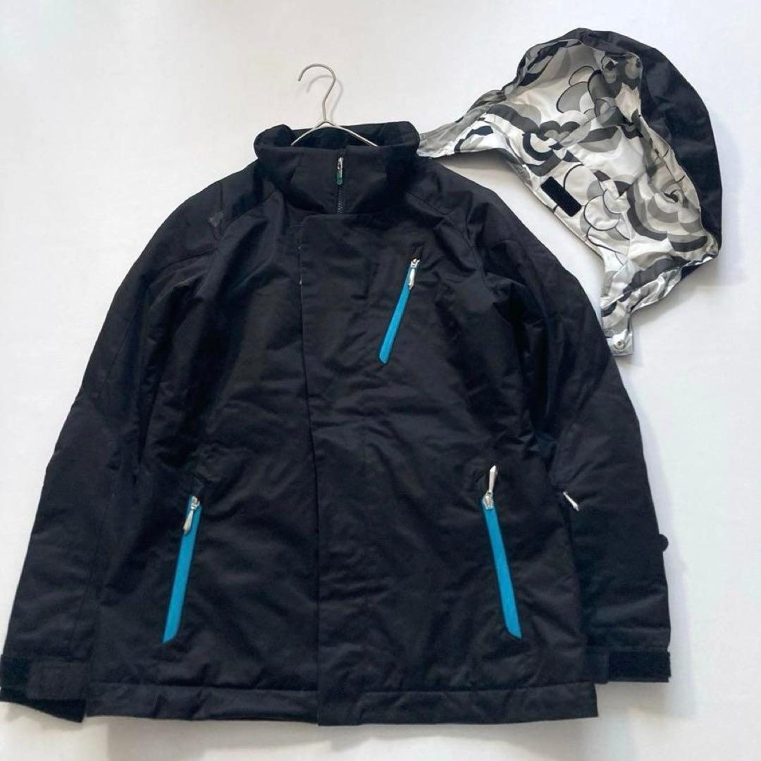 【高機能】デサント　レディース スキーウェア 上下セット L 花柄 ヒートナビ