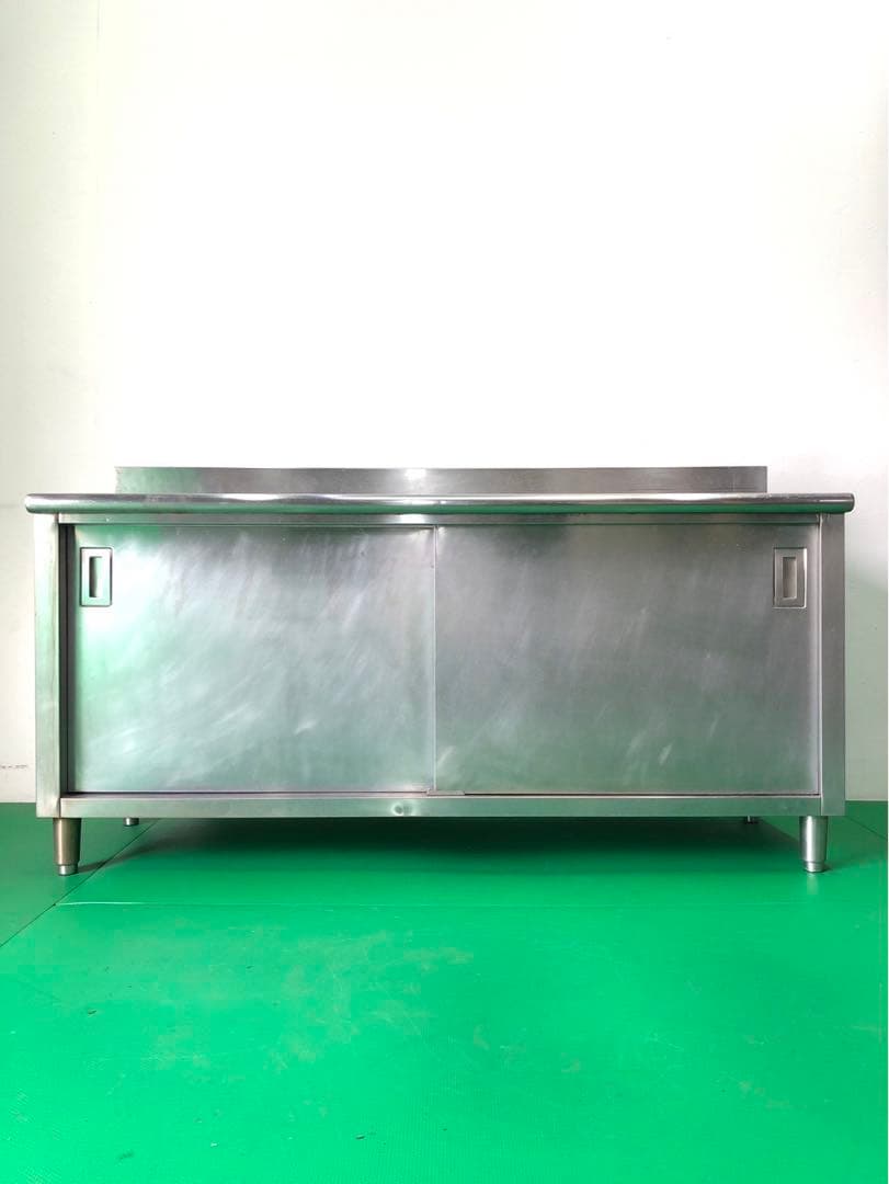 ☆地域限定送料無料☆キャビネットテーブル　幅1700 ステンレス　業務用