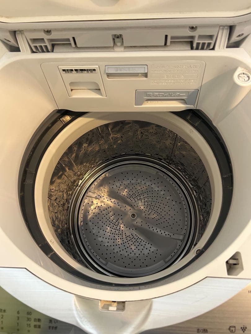 SHARP 洗濯機 ES-TX8D-W 2020年製 お風呂ホース付き　送料無料