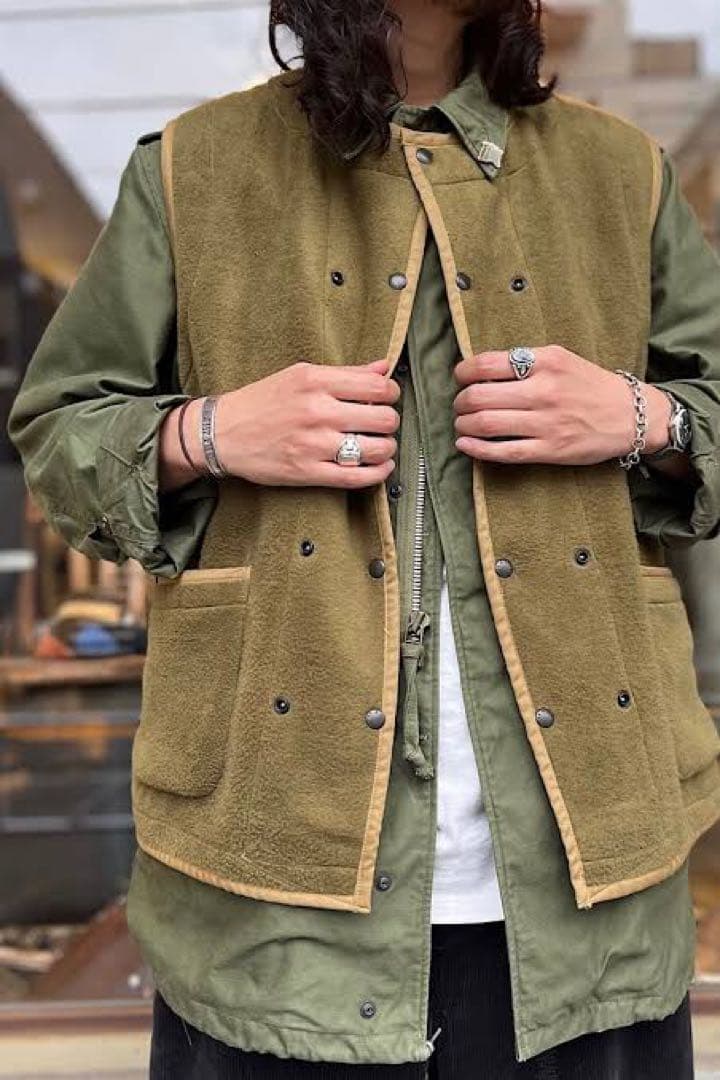 トップス Nigel Cabourn-LINER VEST COTTON BLANKET