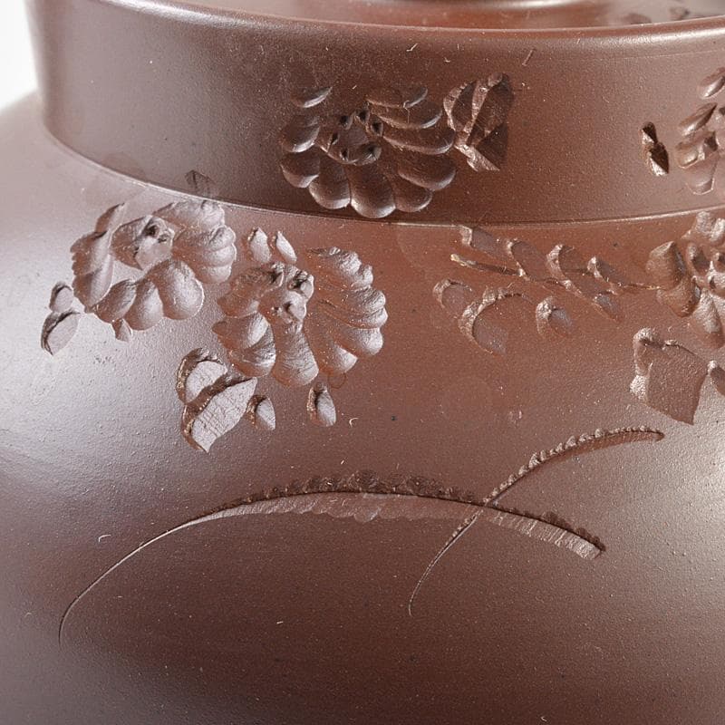 煎茶道具　萬古焼　伊藤実山作　急須　茶壷　共箱　C　R7256