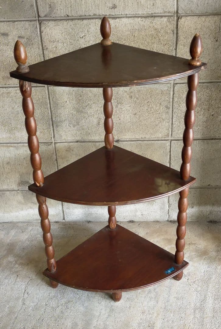 昭和レトロ・ナジコ・棚・飾り棚・コーナラック・古道具・アンティーク