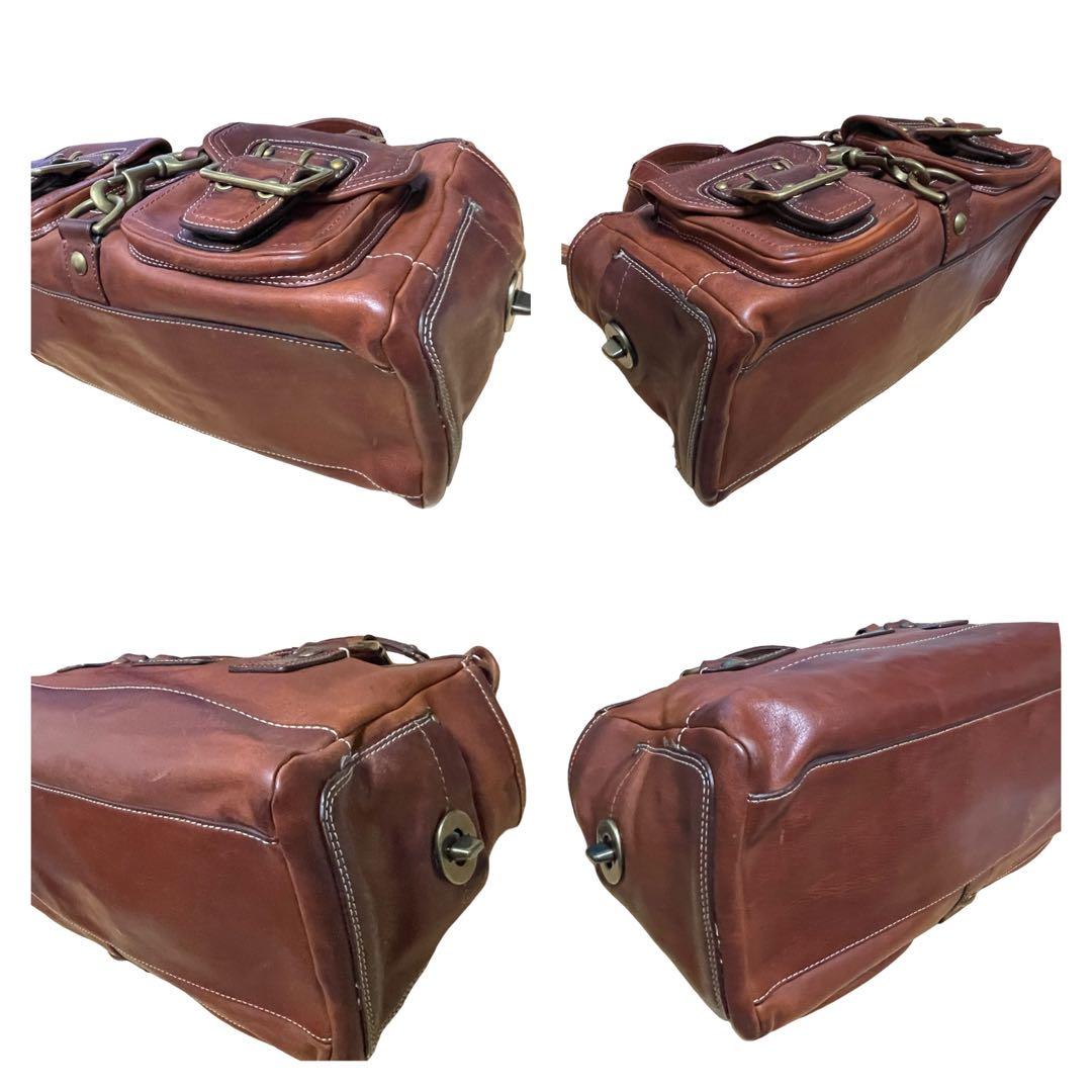 バッグ 65th Coach Flap Legacy Satchel Bag Brown