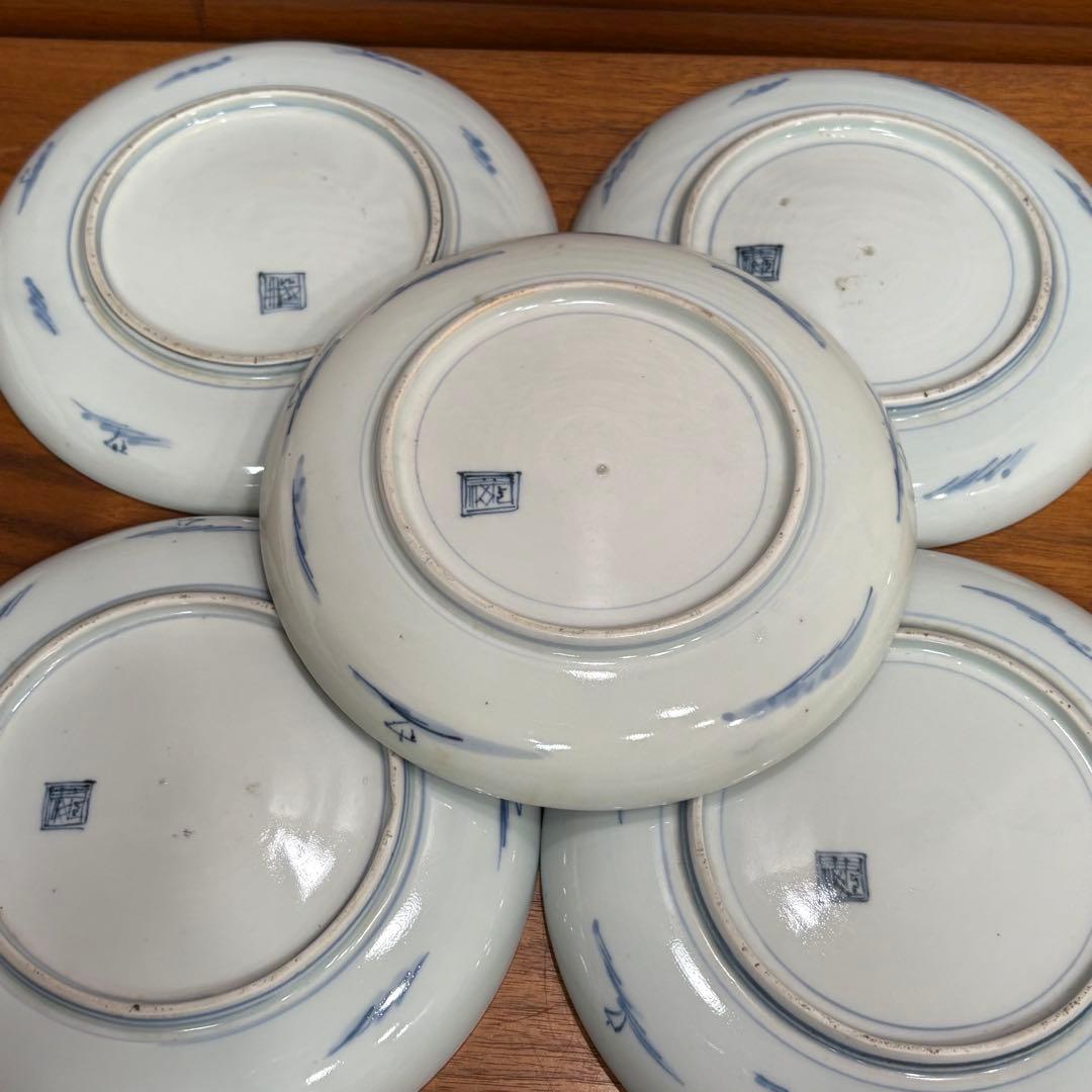 江戸時代　古伊万里　染め付　皿