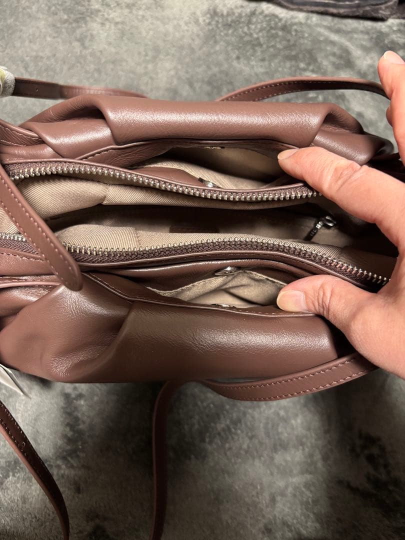 ear PAPILLONNER コロンボストンバッグ ブラウン 本革/430ｇ