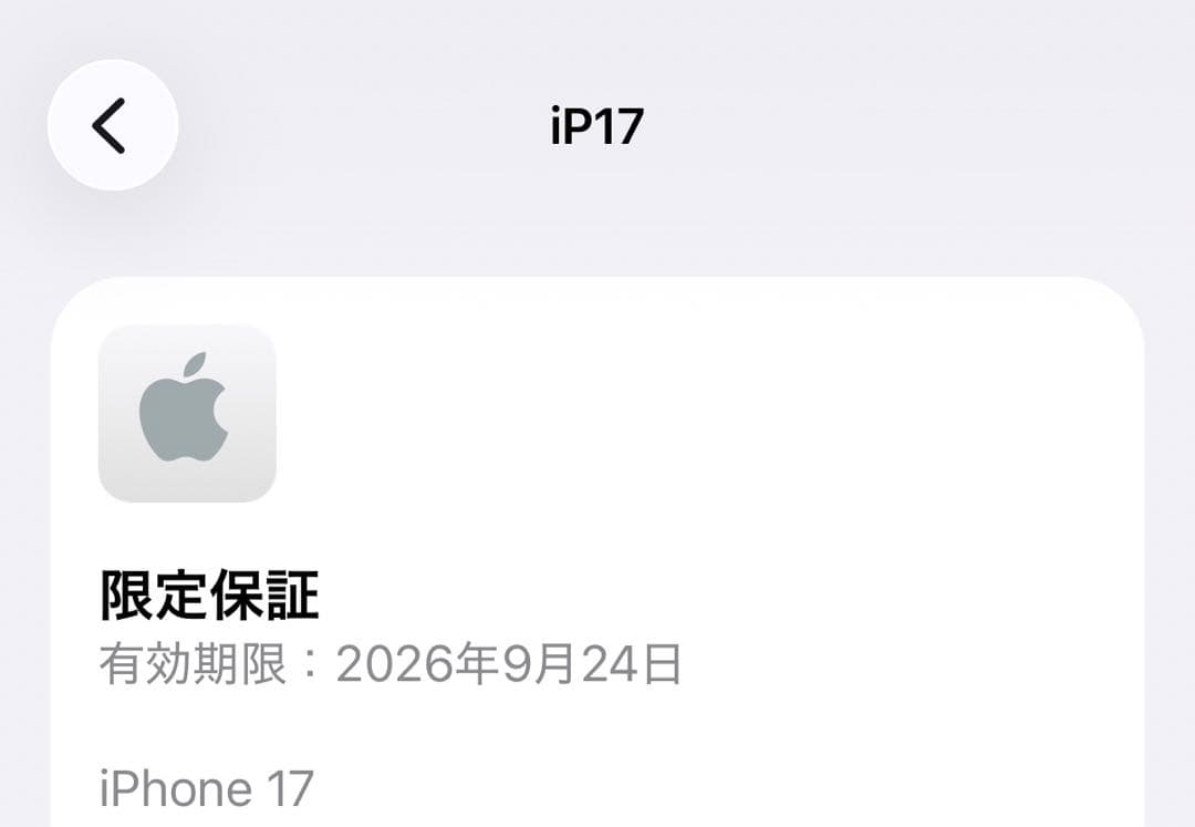 iPhone17 256GB SIMフリー ホワイト