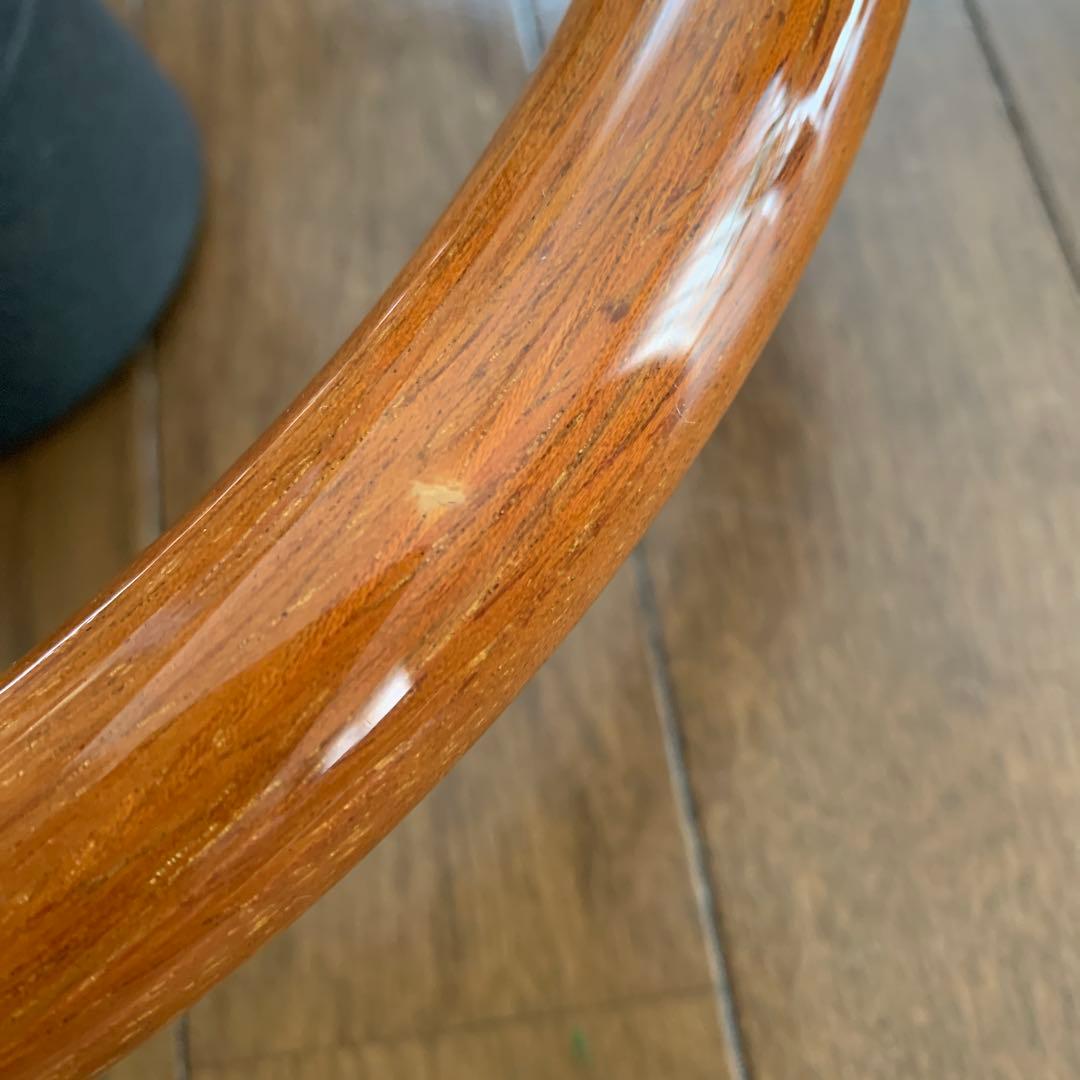 当時物　ウッド製　32Φ 3スポークステアリングホイール