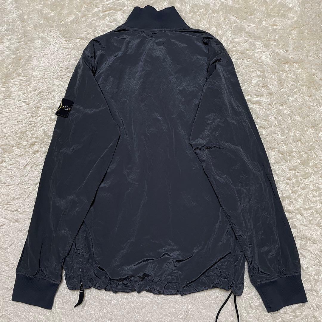 STONE  ナイロンメタル ジップオーバーシャツ BLACK