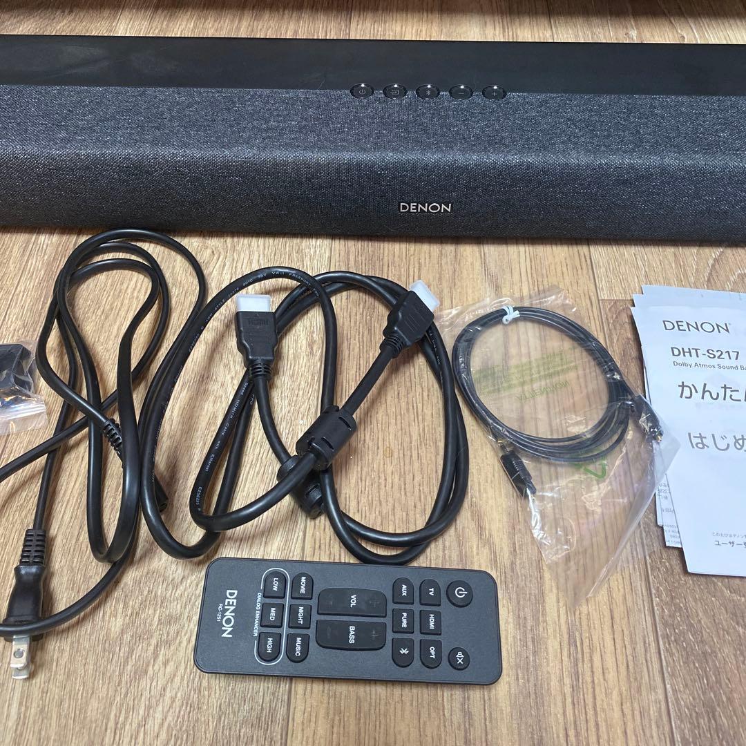 DENON サウンドバー スピーカー DHT-S217 デュアルサブウーハー搭載